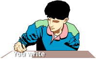 You write