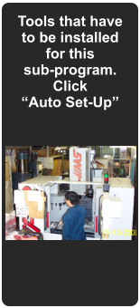 Tools that have to be installed for this  sub-program. Click Auto Set-Up